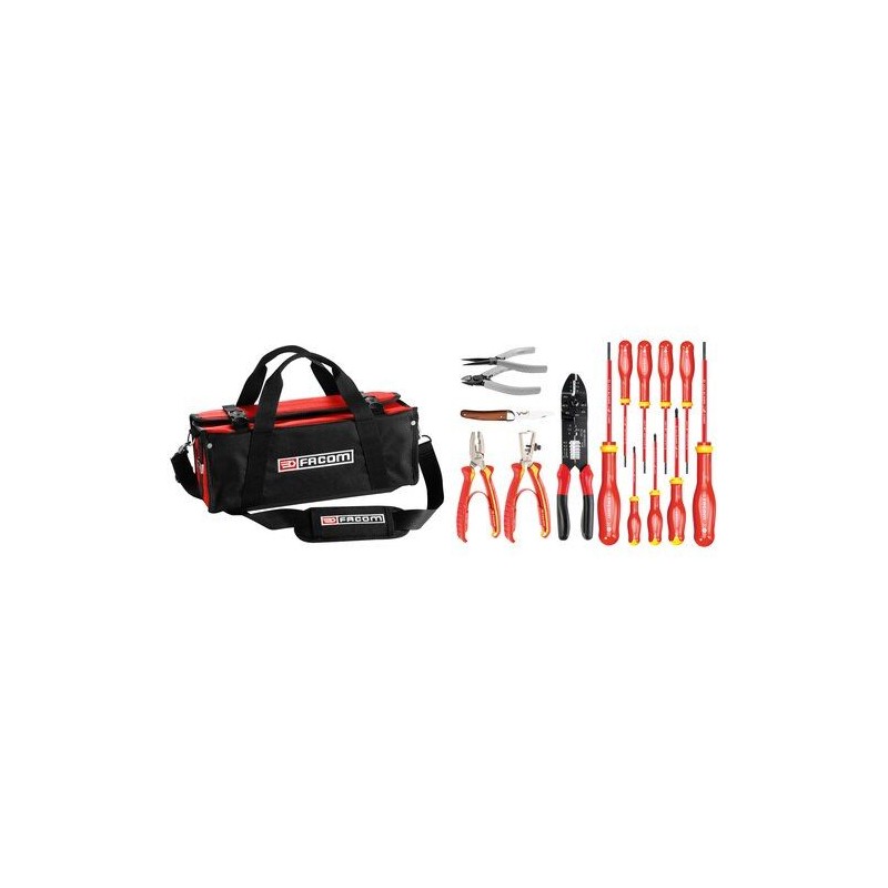 1 pcs - Facom 15 Piece Electricians Tool Kit with Bag