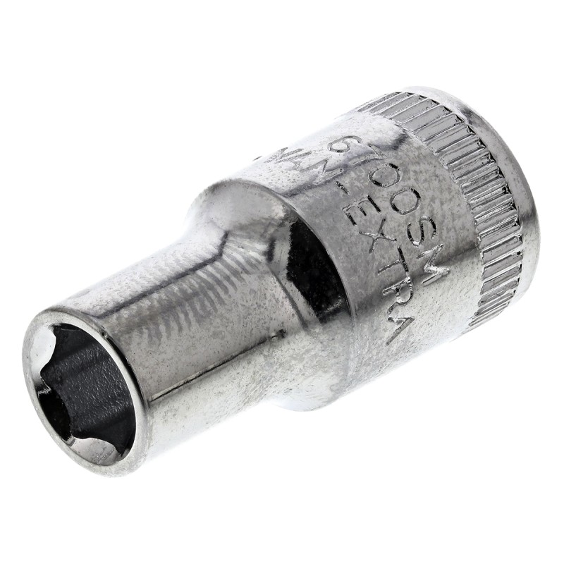 1 pcs - Bahco 1/4 in Drive 5.5mm Standard Socket, 6 point, 24.7 mm Overall Length