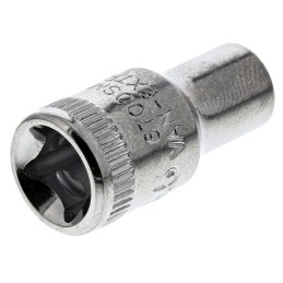 1 pcs - Bahco 1/4 in Drive 5.5mm Standard Socket, 6 point, 24.7 mm Overall Length