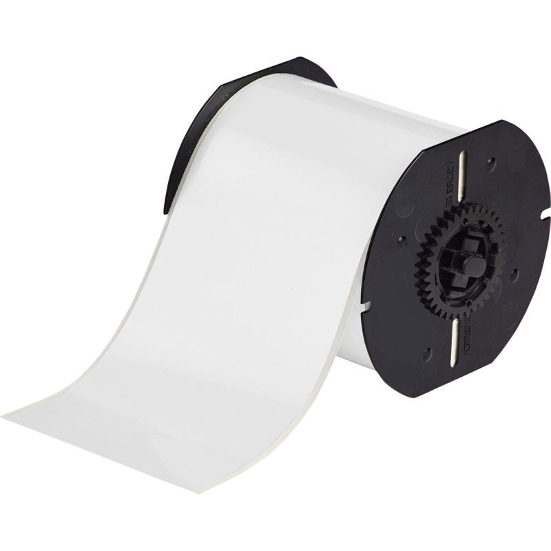1 pcs - Brady B-7569 Vinyl White Label Roll, 1 Roll Qty