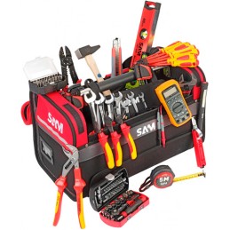 1 pcs - SAM 125 Piece Electrician Tool Tool Kit with Box, VDE Approved