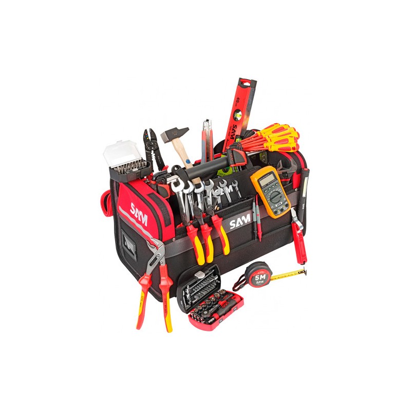 1 pcs - SAM 125 Piece Electrician Tool Tool Kit with Box, VDE Approved