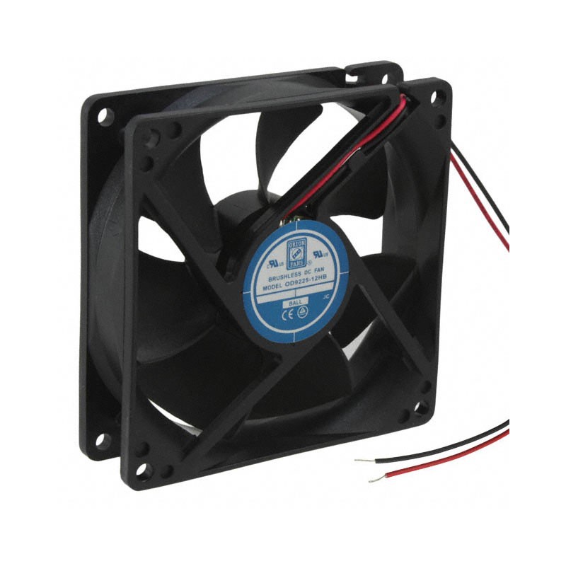 1 pcs : OD9225-12HSS - FAN AXIAL 92.5X25MM 12VDC WIRE