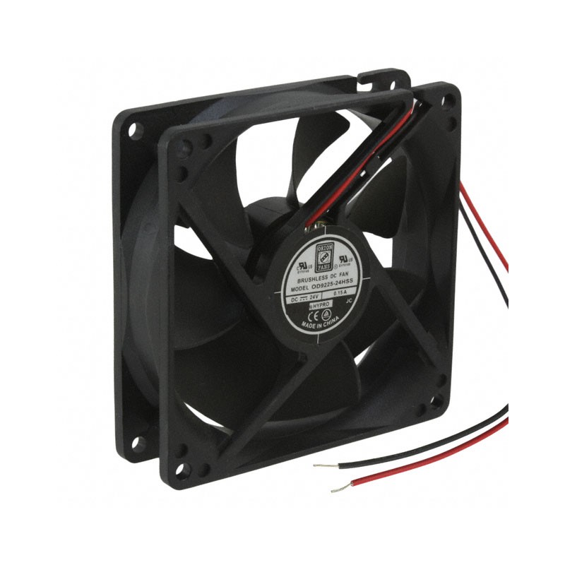 1 pcs : OD9225-24HSS - FAN AXIAL 92.5X25MM 24VDC WIRE