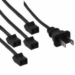 1 pcs : C45-4DC-72P - FAN CORD 45DEG 4POS 72' AC PLUG