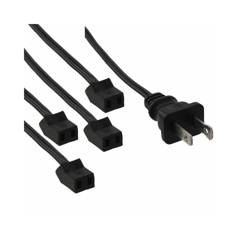 1 pcs : C45-4DC-72P - FAN CORD 45DEG 4POS 72' AC PLUG