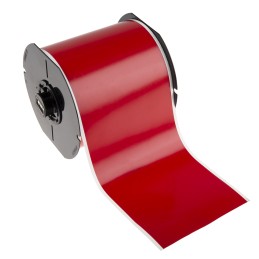 1 pcs - Brady B-7569 Vinyl Red Label Roll, 101mm Width, 1 Roll Qty