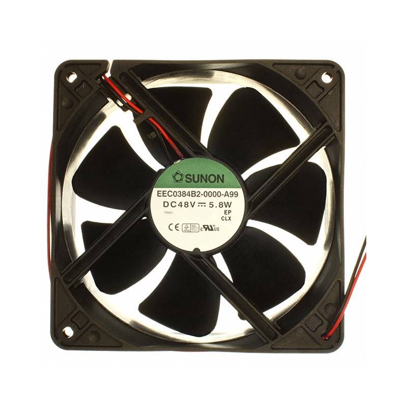 1 pcs : EEC0384B2-000U-A99 - FAN AXIAL 120X38MM 48VDC WIRE