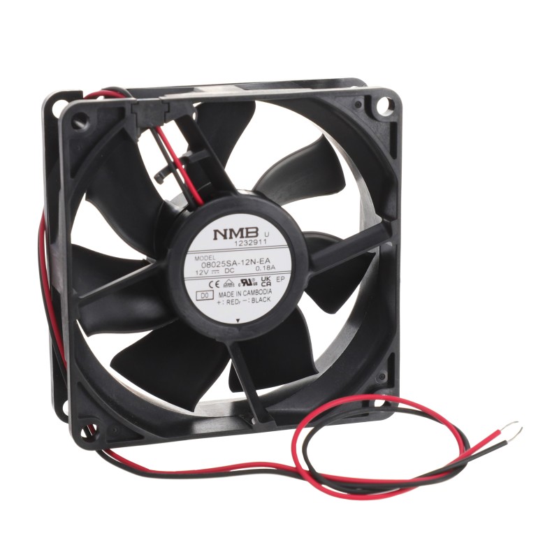 1 pcs : 08025SA-12N-EA-D0 - FAN AXIAL 80X25MM 12VDC WIRE