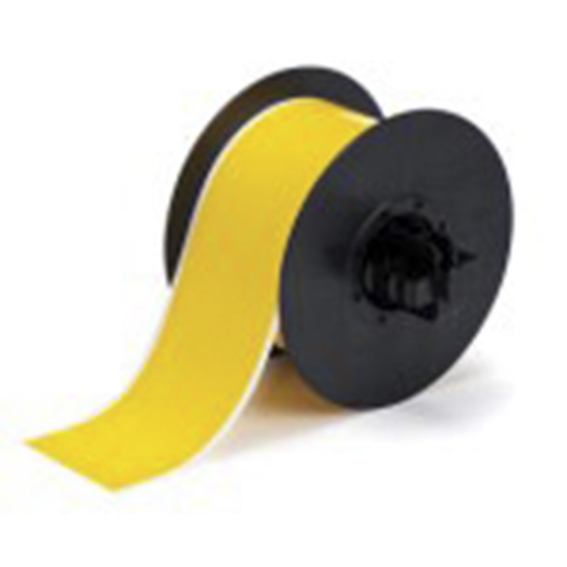 1 pcs - Brady B-7569 Vinyl Yellow Label Roll, 1 Roll Qty