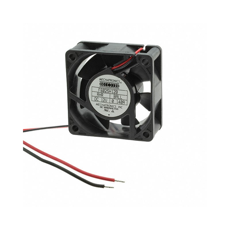 1 pcs : F6025H12B-RHR-EM - FAN AXIAL 60X25MM 12VDC WIRE