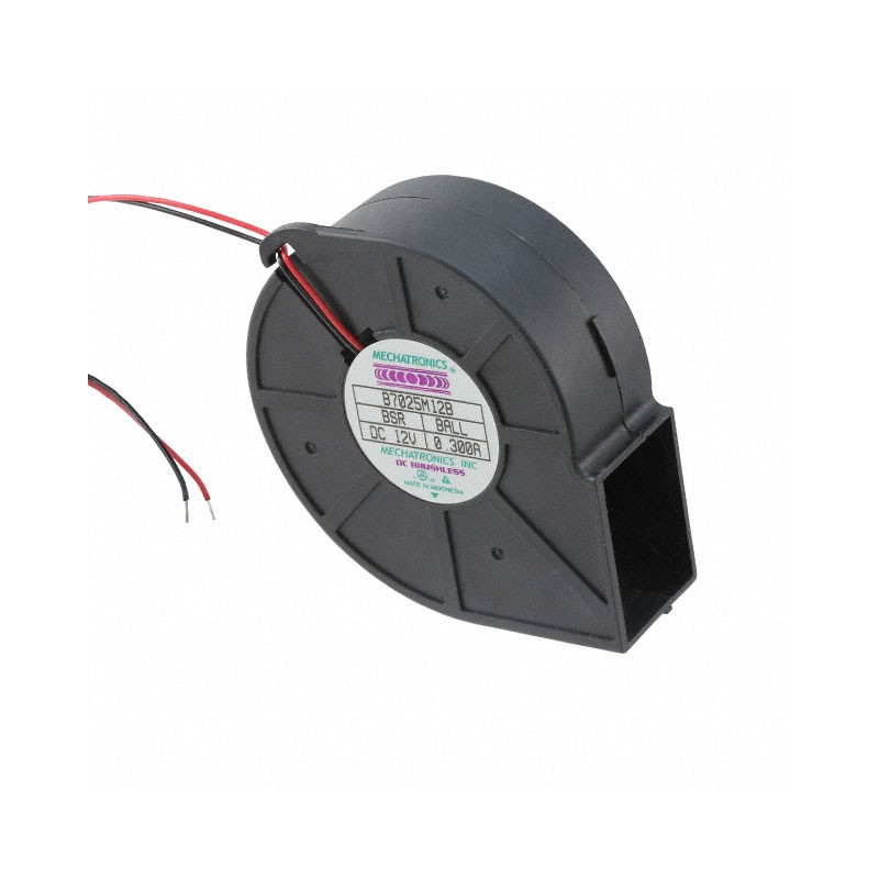 1 pcs : B7025M12B-BSR - FAN BLOWER 69X25MM 12VDC WIRE