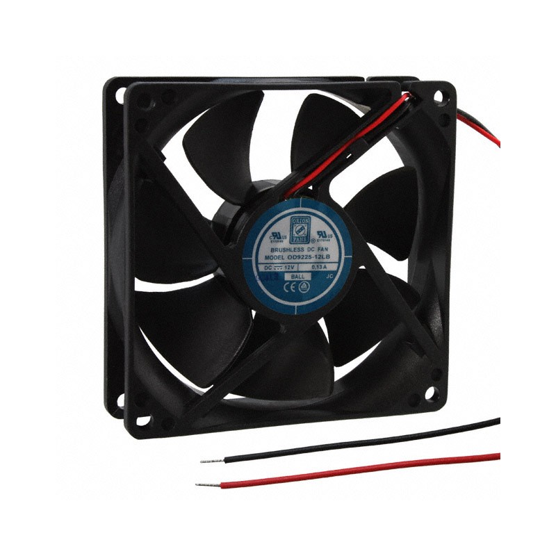 1 pcs : OD9225-12LB - FAN AXIAL 92.5X25MM 12VDC WIRE