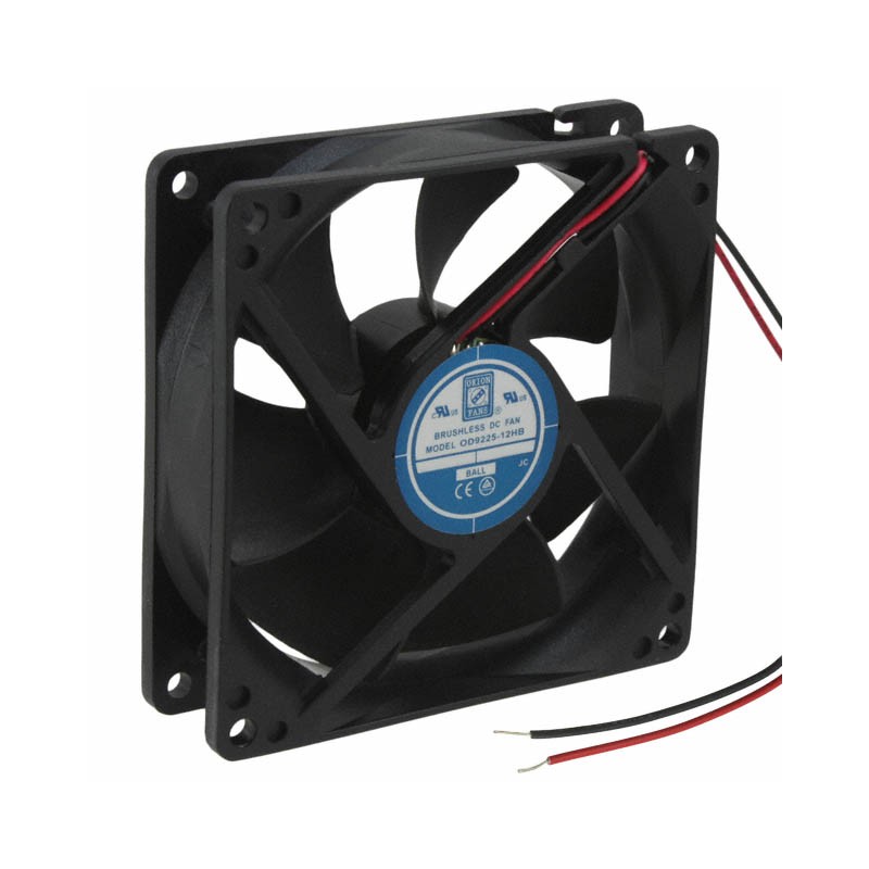 1 pcs : OD9225-12HB - FAN AXIAL 92.5X25MM 12VDC WIRE