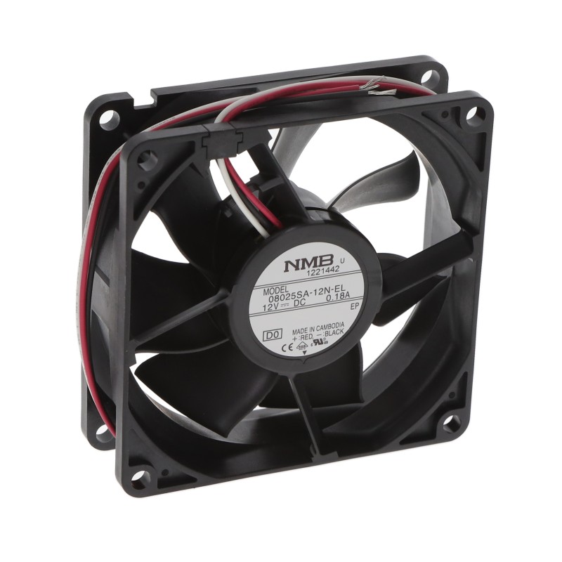 1 pcs : 08025SA-12N-EL-D0 - FAN AXIAL 80X25MM 12VDC WIRE