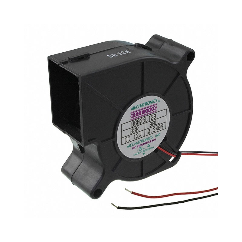 1 pcs : B6025L12B-BSR - FAN BLOWER 60X25MM 12VDC WIRE
