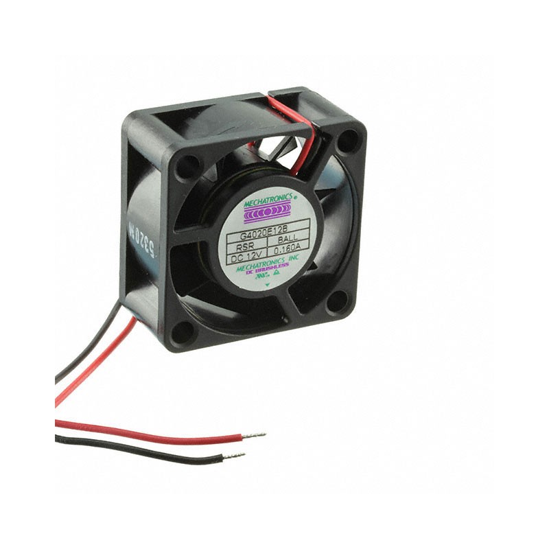 1 pcs : G4020E12B-RSR - FAN AXIAL 40X20MM 12VDC WIRE