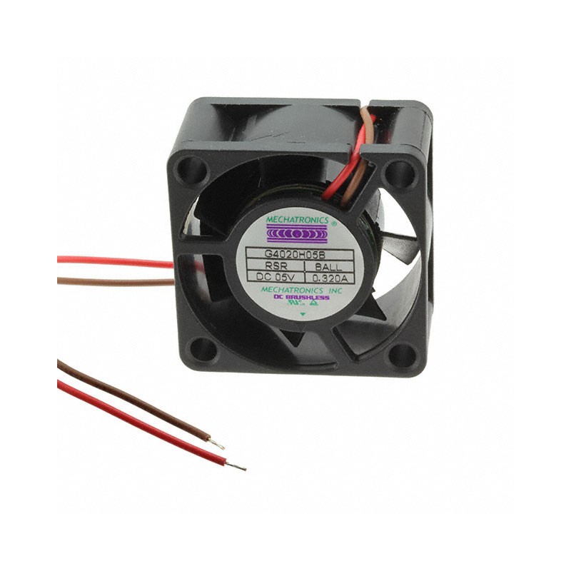 1 pcs : G4020H05B-RSR - FAN AXIAL 40X20MM BALL 5VDC WIRE