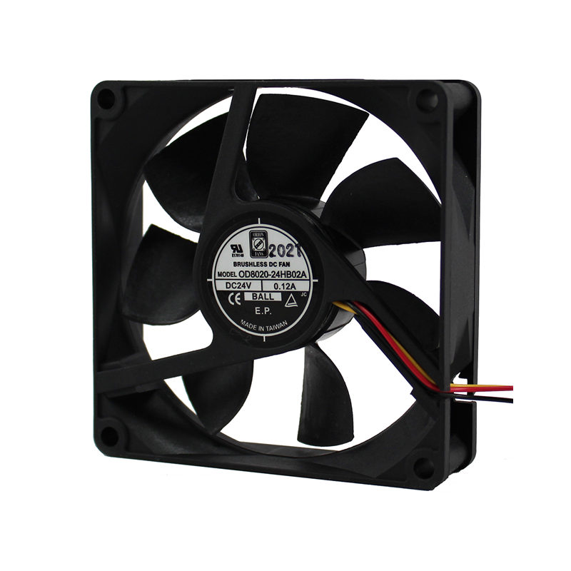 1 pcs : OD8020-24HB02A - FAN AXIAL 80X20MM 24VDC WIRE