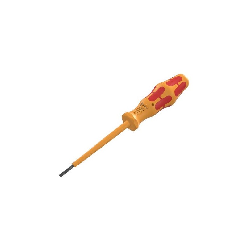 1 pcs - Wera Slotted Insulated Screwdriver, VDE/1000V