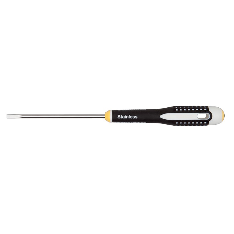 1 pcs - Bahco Slotted Screwdriver, 3.5 x 0.6 mm Tip, 75 mm Blade, 197 mm Overall