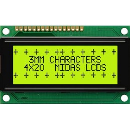 1 pcs - Midas MC42004A6W-SPTLY-V2 Alphanumeric LCD Alphanumeric Display, 4 Rows by 20 Characters