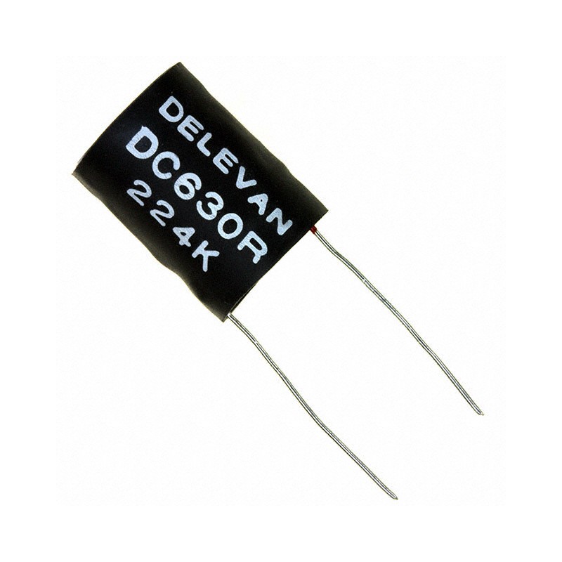 1 pcs : DC630R-224K - FIXED IND 220UH 2.42A 168MOHM TH