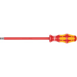1 pcs - Wera Slotted Insulated Screwdriver, 8 mm Tip, 200 mm Blade, VDE/1000V, 287 mm Overall