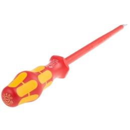 1 pcs - Wera Slotted Insulated Screwdriver, 8 mm Tip, 200 mm Blade, VDE/1000V, 287 mm Overall