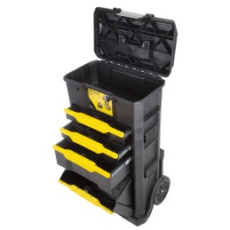 1 pcs - Stanley 4 drawer Aluminium, Plastic Wheeled, 866mm x 348mm x 488mm