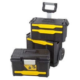 1 pcs - Stanley 4 drawer Aluminium, Plastic Wheeled, 866mm x 348mm x 488mm