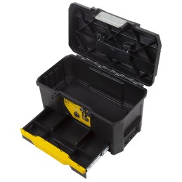 1 pcs - Stanley 4 drawer Aluminium, Plastic Wheeled, 866mm x 348mm x 488mm