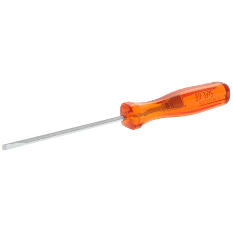1 pcs - Facom Slotted Screwdriver, 3 x 0.5 mm Tip, 75 mm Blade, 145 mm Overall