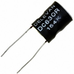 1 pcs : DC630R-154K - FIXED IND 150UH 2.97A 111MOHM TH