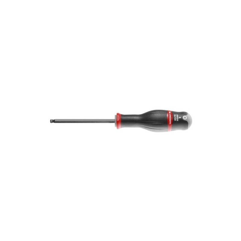 1 pcs - Facom Hexagon Screwdriver, 3 mm Tip, 75 mm Blade, 169 mm Overall
