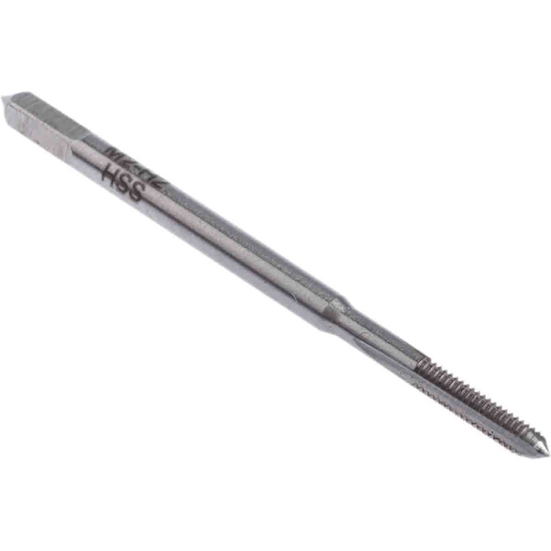 1 pcs - RS PRO Threading Tap, M2 Thread, 0.4mm Pitch, Metric Standard, Hand Tap