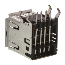 125 pcs - TE Connectivity Right Angle, Through Hole, Socket to Socket Type A USB Connector