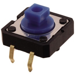 5 pcs - Blue Plunger Tactile Switch, SPST 50 mA @ 24 V dc 3mm Through Hole
