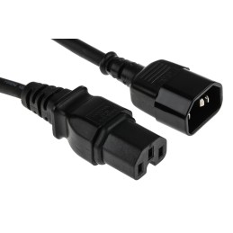 1 pcs - RS PRO IEC C14 Plug to IEC C15 Socket Power Cord, 3m