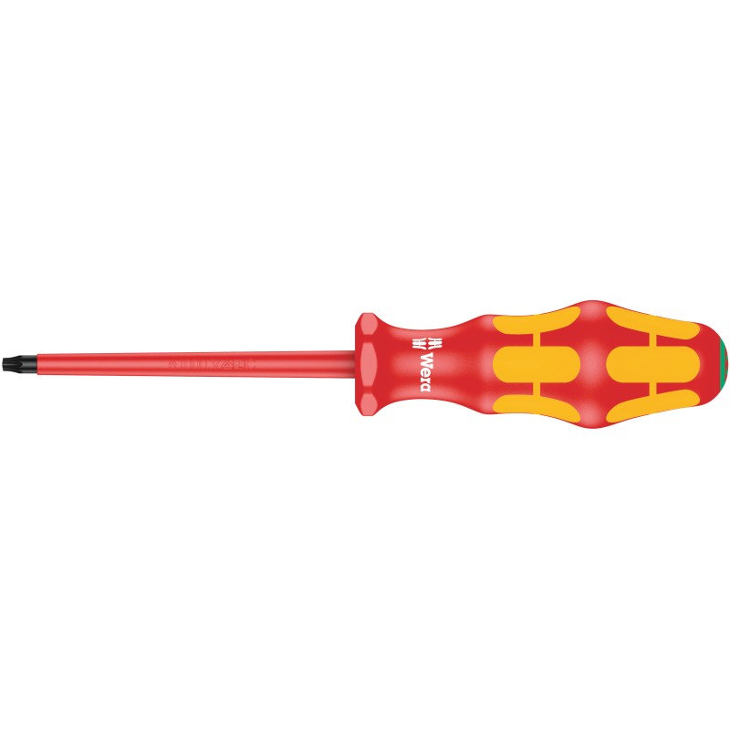 1 pcs - Wera Torx Insulated Screwdriver, T25 Tip, 100 mm Blade, VDE/1000V, 205 mm Overall