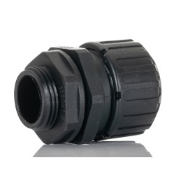 1 Pack of 5 - Adaptaflex Straight, Conduit Fitting, 20mm Nominal Size, M20, Nylon 66, Black