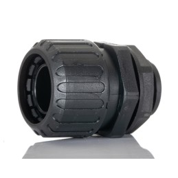 1 Pack of 5 - Adaptaflex Straight, Conduit Fitting, 20mm Nominal Size, M20, Nylon 66, Black