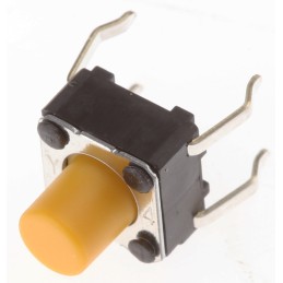 50 pcs - Plunger Tactile Switch, SPST 50 mA @ 24 V dc 3.6mm Through Hole