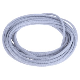1 Bag of 5 M - RS PRO Expandable Braided PET Grey Cable Sleeve, 5mm Diameter, 5m Length