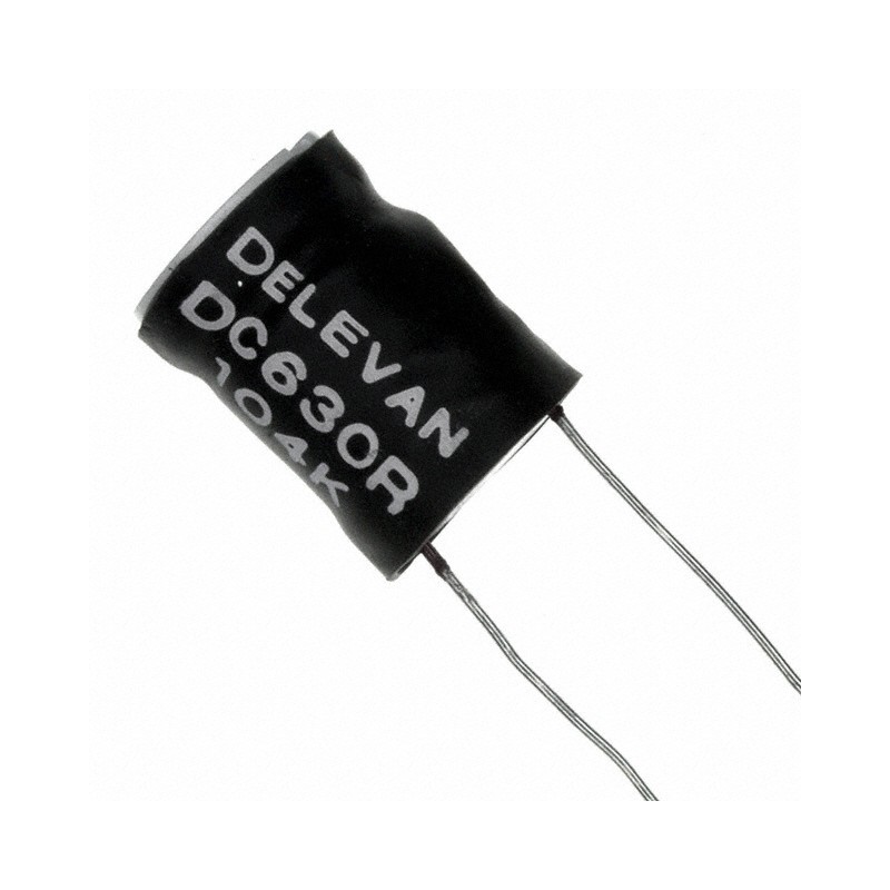 1 pcs : DC630R-104K - FIXED IND 100UH 3.21A 95 MOHM TH