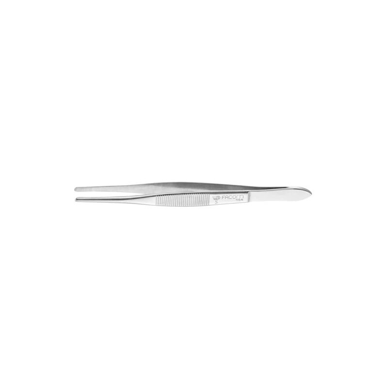1 pcs - Facom 155 mm, Stainless Steel, Grooved, Tweezers