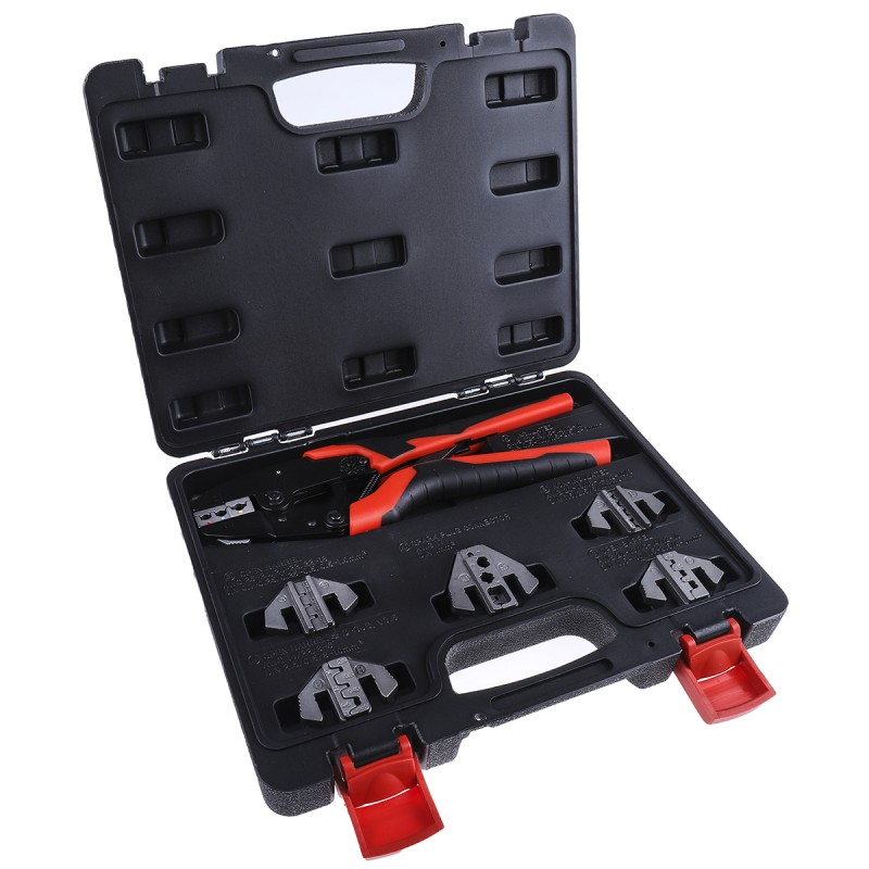 1 pcs - RS PRO Hand Ratcheting Crimp Tool for Insulated Spade Connectors, 0.1 - 10mm² Wire