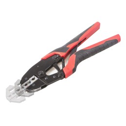 1 pcs - RS PRO Hand Ratcheting Crimp Tool for Insulated Spade Connectors, 0.1 - 10mm² Wire