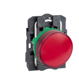 1 pcs - Schneider Electric, Harmony XB5, Panel Mount Red Pilot Light, 22mm Cutout, IP66, IP67, Round, 250V