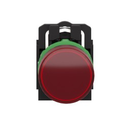1 pcs - Schneider Electric, Harmony XB5, Panel Mount Red Pilot Light, 22mm Cutout, IP66, IP67, Round, 250V